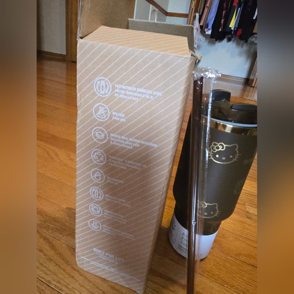 Beautiful Exclusive Brown & GOLD Hellokitty Tumbler Must-have Limited Addition - Picture 7 of 14